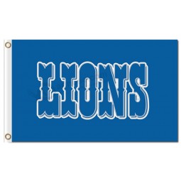 изготовленный под заказ высокий-End nfl detroit lions 3'x5 'полиэфирные флаги слова львы