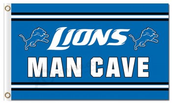 Bandiere a buon mercato in nfl detroit lions 3'x5 'poliestere flags man cave