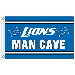 Custom cheap NFL Detroit Lions 3'x5' polyester flags man cave