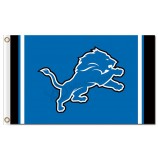 Logotipo barato feito sob encomenda das bandeiras do poliéster dos leões de nfl detroit 3'x5 '