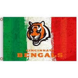 Großhandelsgewohnheit nfl Cincinnati Bengals 3'x5 Polyester kennzeichnet drei Farben