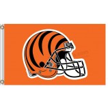 Nfl cincinnati bengals 3'x5 'bandeiras de poliéster tigre listras capacete para venda