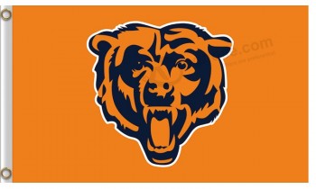 Personnalisé nfl chicago ours 3'x5 'polyester drapeaux ours logo à vendre