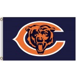 Custom nfl chicago ursos 3'x5 'poliéster bandeiras logotipo urso para venda