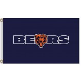 Nfl chicago ursos personalizados 3'x5 'poliéster bandeiras letras ursos azul escuro para venda