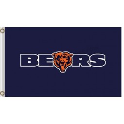 Nfl chicago ursos personalizados 3'x5 'poliéster bandeiras letras ursos azul escuro para venda