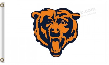Personnalisé nfl chicago ours 3'x5 'polyester drapeaux ours à vendre