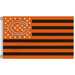 NFL Chicago Bears 3'x5' polyester flags stars stripes orange for sale