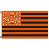Nfl chicago ursos 3'x5 'bandeiras de poliéster estrelas listras laranja para venda