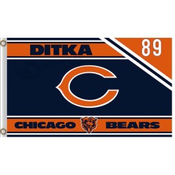 NFL Chicago Bears 3'x5' polyester flags Ditka 89 for sale