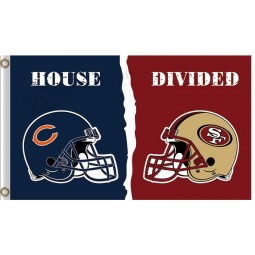 NFL Chicago Bears 3'x5' polyester flags divided with San Francisco for sale