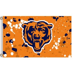Wholesale custom high-end NFL Chicago Bears 3'x5' polyester flags ink spots