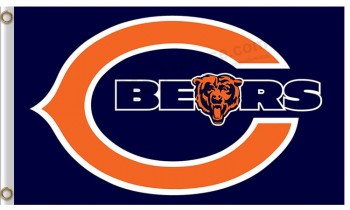 Wholesale custom high-end NFL Chicago Bears 3'x5' polyester flags Capital C with small logo