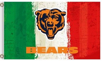 Wholesale custom high-end NFL Chicago Bears 3'x5' polyester flags three colors