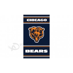 Wholesale custom high-end NFL Chicago Bears 3'x5' polyester flags vertical banner