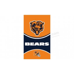 Wholesale custom high-end NFL Chicago Bears 3'x5' polyester flags vertical
