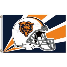 Wholesale custom high-end NFL Chicago Bears 3'x5' polyester flags radioactive rays