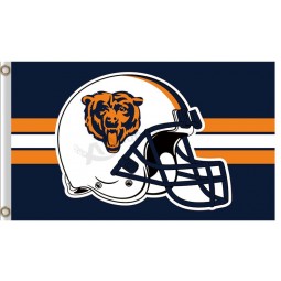Wholesale custom high-end NFL Chicago Bears 3'x5' polyester flags helmet
