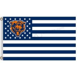 Wholesale custom high-end NFL Chicago Bears 3'x5' polyester flags stars stripes