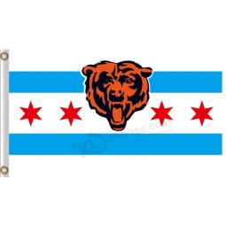 Custom high-end NFL Chicago Bears 3'x5' polyester flags all Chicago teams