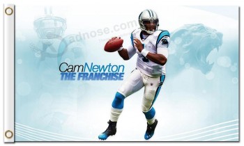 Custom high-end NFL Carolina Panthers 3'x5' polyester flags Cam the Franchise
