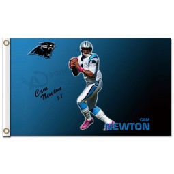 Custom high-end NFL Carolina Panthers 3'x5' polyester flags Cam Newton 1