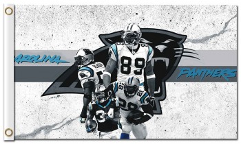 Custom high-end NFL Carolina Panthers 3'x5' polyester flags team members