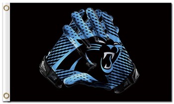Custom high-end NFL Carolina Panthers 3'x5' polyester flags gloves