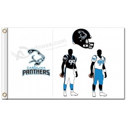 Custom high-end NFL Carolina Panthers 3'x5' polyester flags with memebers