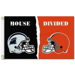 Custom high-end NFL Carolina Panthers 3'x5' polyester flags VS Cleveland Browns