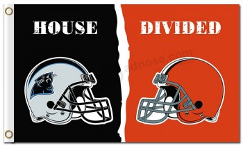 Custom high-end NFL Carolina Panthers 3'x5' polyester flags VS Cleveland Browns