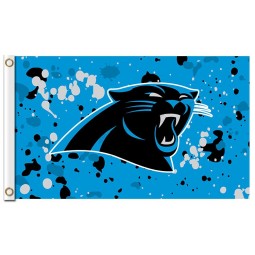 Custom high-end NFL Carolina Panthers 3'x5' polyester flags ink spots