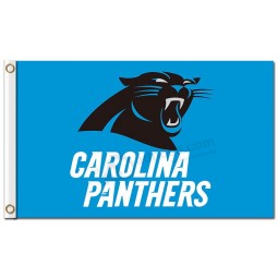 NFL Carolina Panthers 3'x5' polyester flags logo and team name