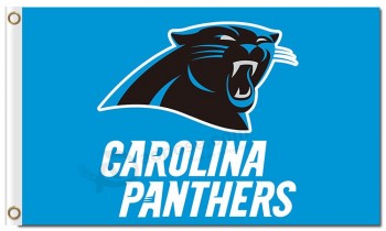 NFL Carolina Panthers 3'x5' polyester flags logo with name