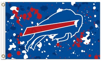 Nfl buffalo bills 3'x5 'polyester drapeaux taches d'encre logo