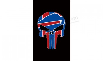 NFL Buffalo Bills 3'x5' polyester flags skull
