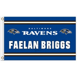 Custom high-end NFL Baltimore Ravens 3'x5' polyester flags faelan briggs