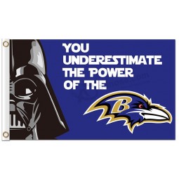 Custom high-end NFL Baltimore Ravens 3'x5' polyester flags star wars