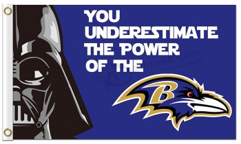 Custom high-end NFL Baltimore Ravens 3'x5' polyester flags star wars