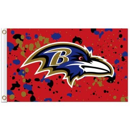 Custom high-end NFL Baltimore Ravens 3'x5' polyester flags ink spots