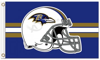 Custom high-end NFL Baltimore Ravens 3'x5' polyester flags stripes at middle