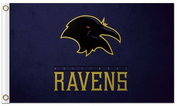 Alto personalizzato-Fine nfl baltimore ravens 3'x5 'bandiere in poliestere ravens nuovo design