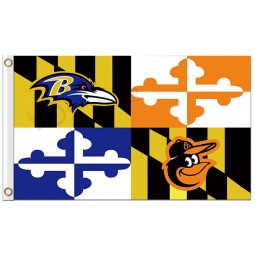 Custom high-end NFL Baltimore Ravens 3'x5' polyester flags
