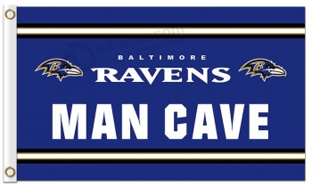 Custom high-end NFL Baltimore Ravens 3'x5' polyester flags MAN CAVE