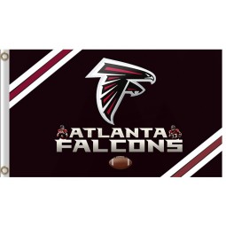 Custom high-end NFL Atlanta Falcons3'x5' polyester flag with two lines at corners