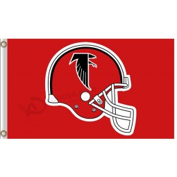 Custom high-end NFL Atlanta Falcons3'x5' polyester flag helment red