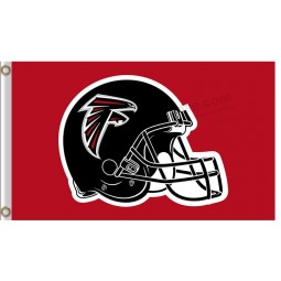Custom high-end NFL Atlanta Falcons3'x5' polyester flag helment flatwise