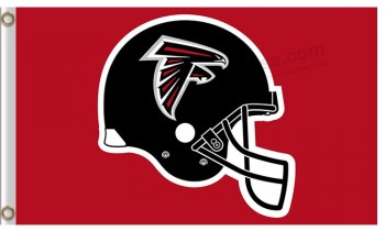 Custom high-end NFL Atlanta Falcons3'x5' polyester flag helment