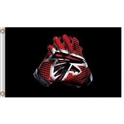 Custom high-end NFL Atlanta Falcons3'x5' polyester flag gloves