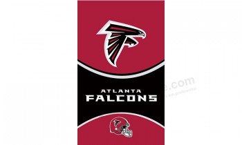 Haut personnalisé-Fin nfl atlanta falcons3'x5 'drapeau en polyester avec logo helment